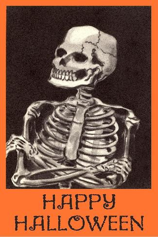 Art Print: Happy Halloween, Skeleton, 18x12in. | Allposters.com