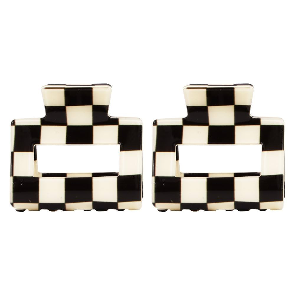 Chess Board Hair Clips for Women Small Size Cute Claw Clip for Girls Hair Clips Claw Black White ... | Amazon (US)
