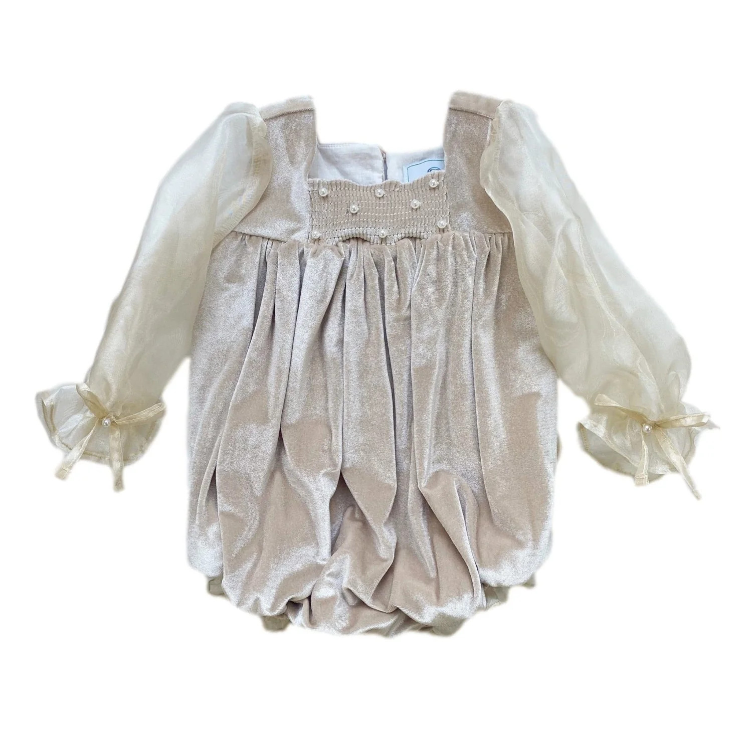 Helena Velour Romper | petite maison kids
