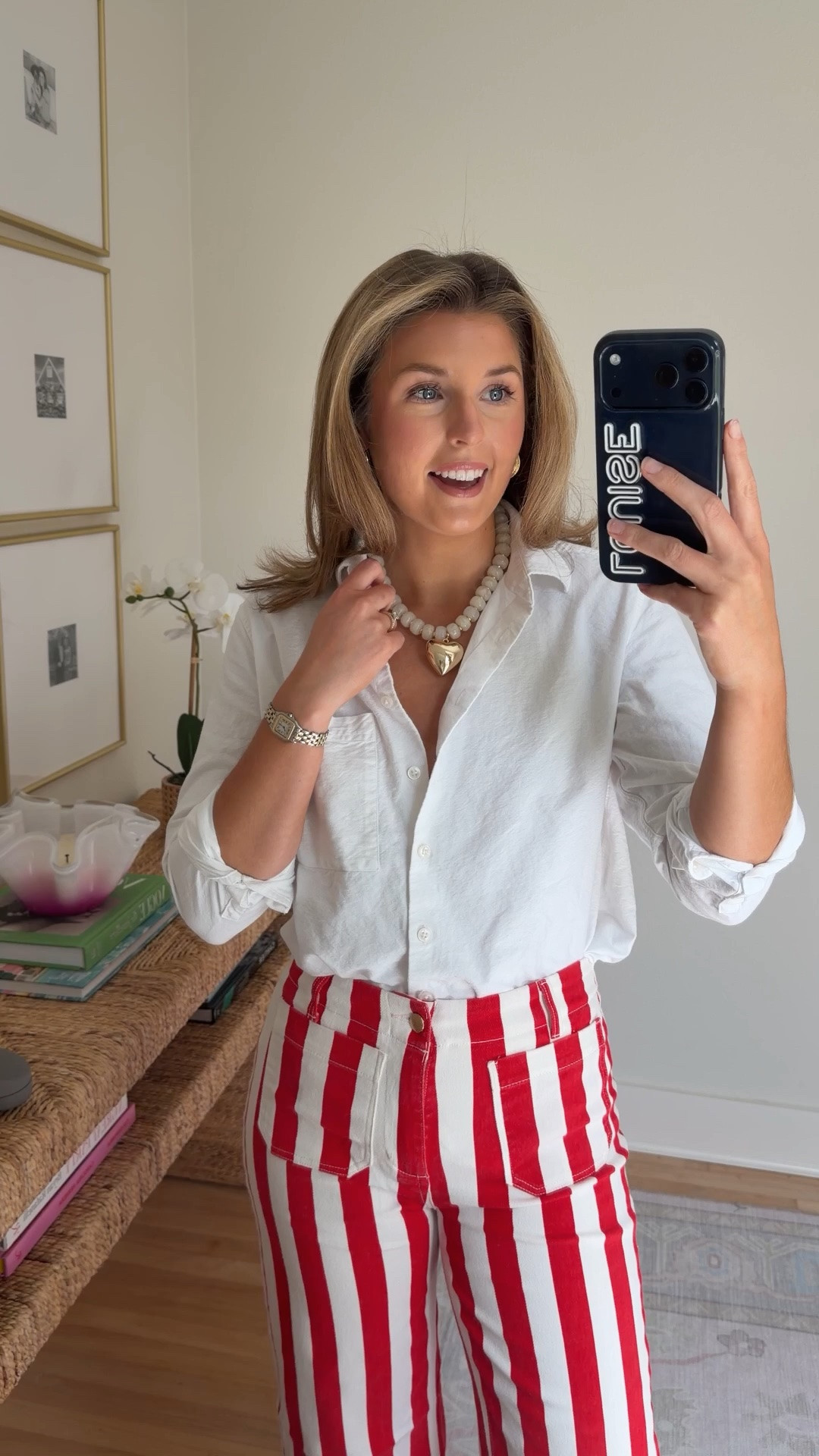 Summer outfit idea! Wearing a 4 in pants and XS in top