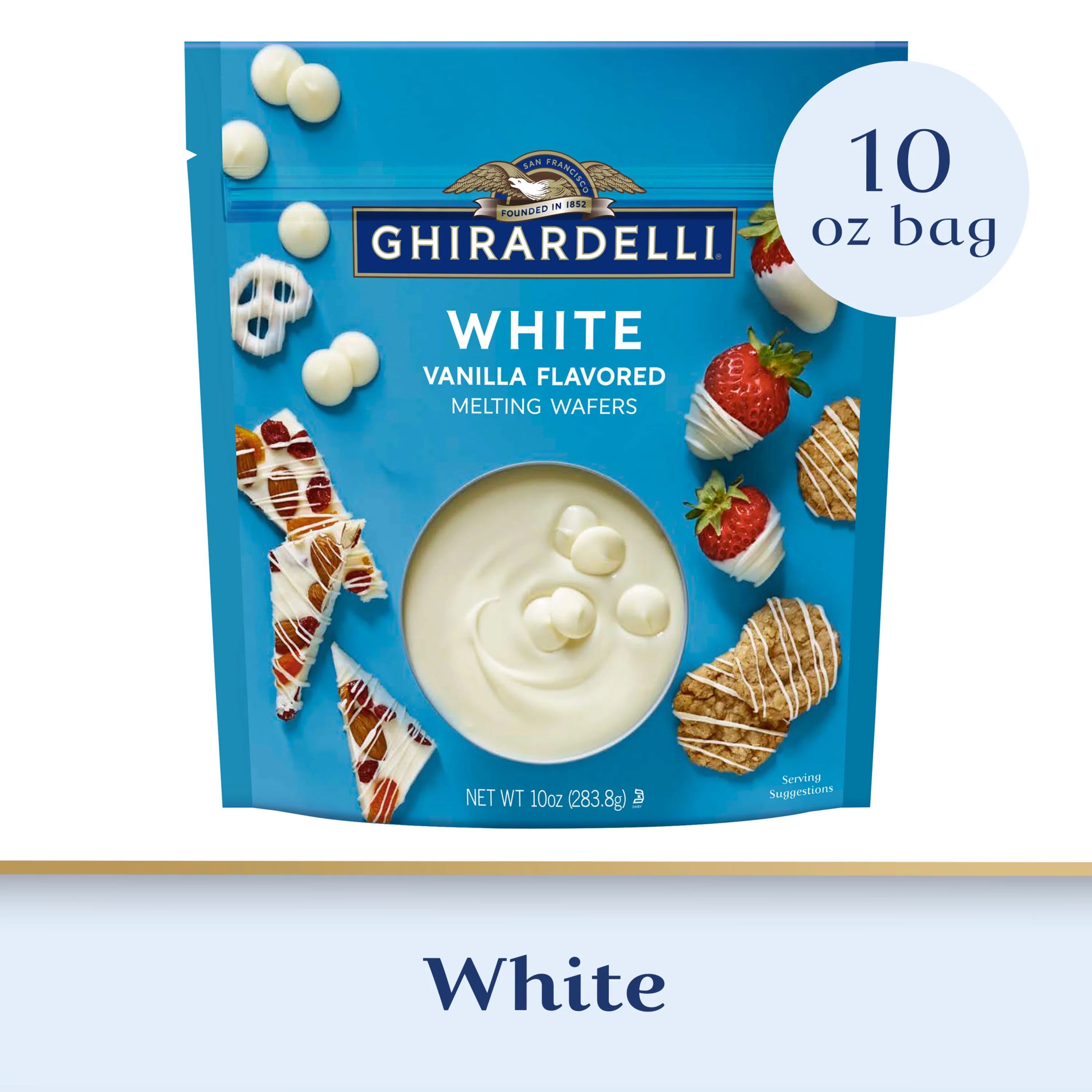 GHIRARDELLI White Vanilla Flavored Melting Wafers, 10 oz Bag - Walmart.com | Walmart (US)