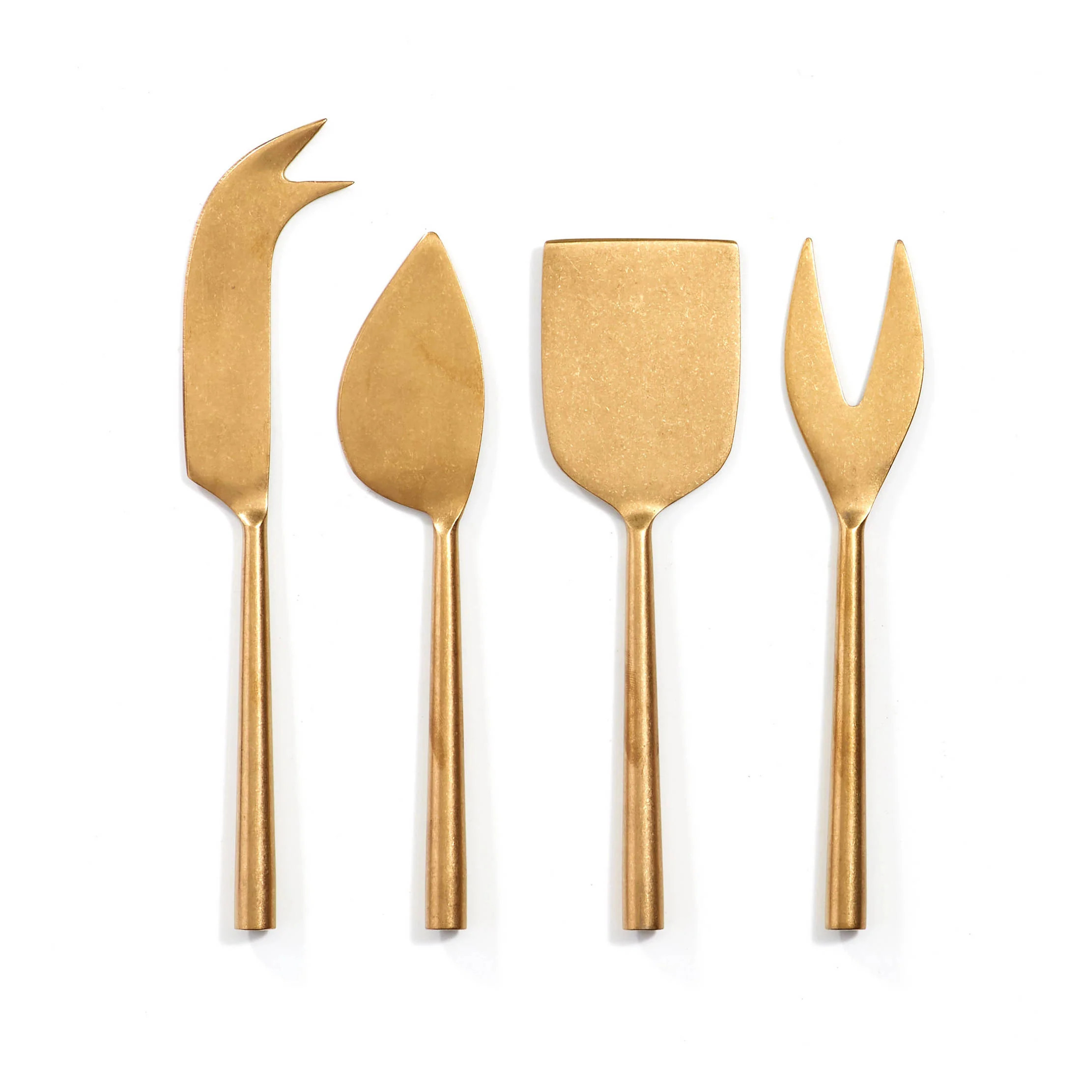 Gold Hand Forged Cheese Knives Set | Annie Selke