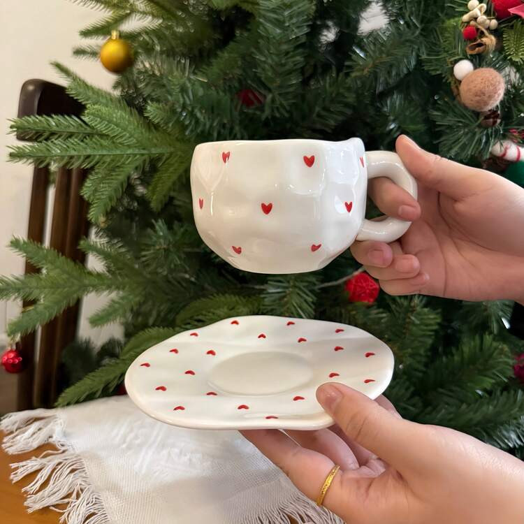 Heart cup and saucer  | SHEIN
