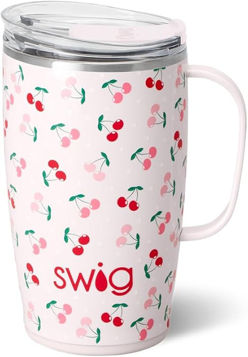 Swig Life 18oz Travel Mug, Insulated Tumbler with Handle and Lid, Cup Holder Friendly, Dishwasher... | Amazon (US)