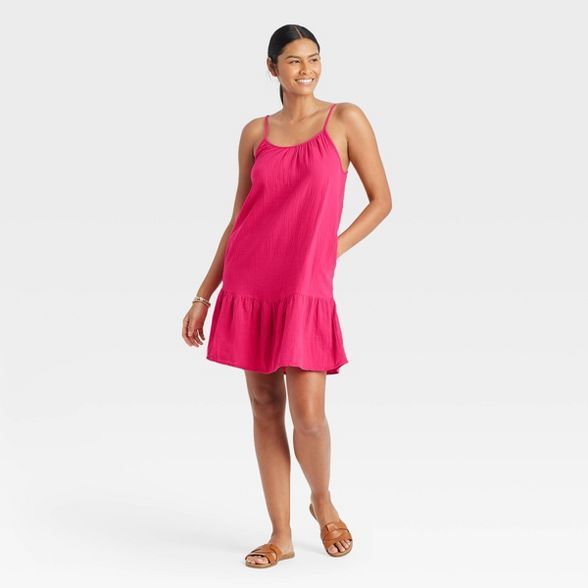 Women's Sleeveless Tiered Gauze Dress - Universal Thread™ | Target