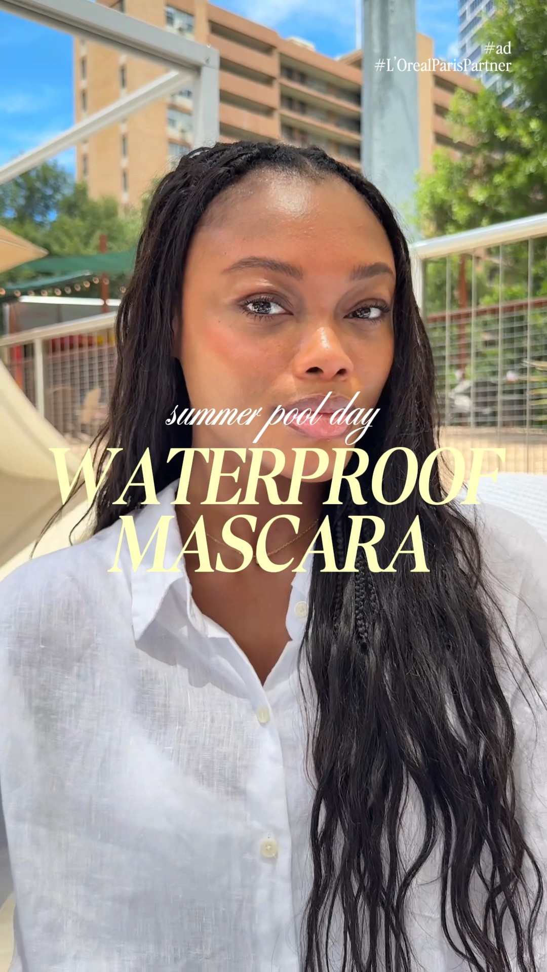 #ad #LorealParisPartner A pool day is my favorite kind of mascara test. Safe to say the @lorealparis Telescopic Waterproof Mascara earned a permanent spot in my summer makeup bag. 💛🌊 @target @targetstyle #TargetPartner #LorealParisMakeup

#LTKdayinmylife #LTKBeauty