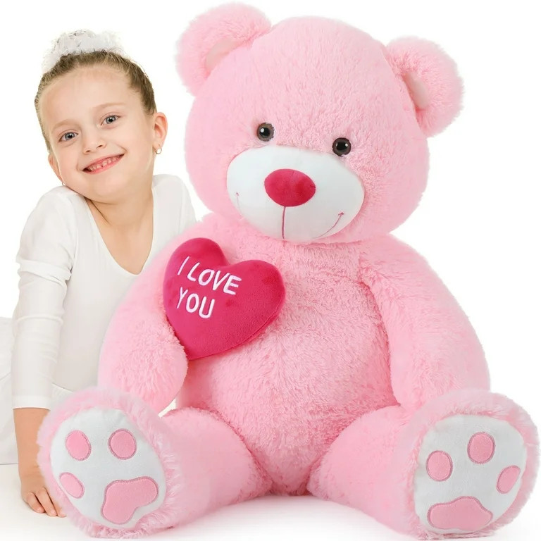 Tezituor 36'' Teddy Bear Stuffed Animal Giant Bear Plush with I Love You Heart Plush Toy | Walmart (US)