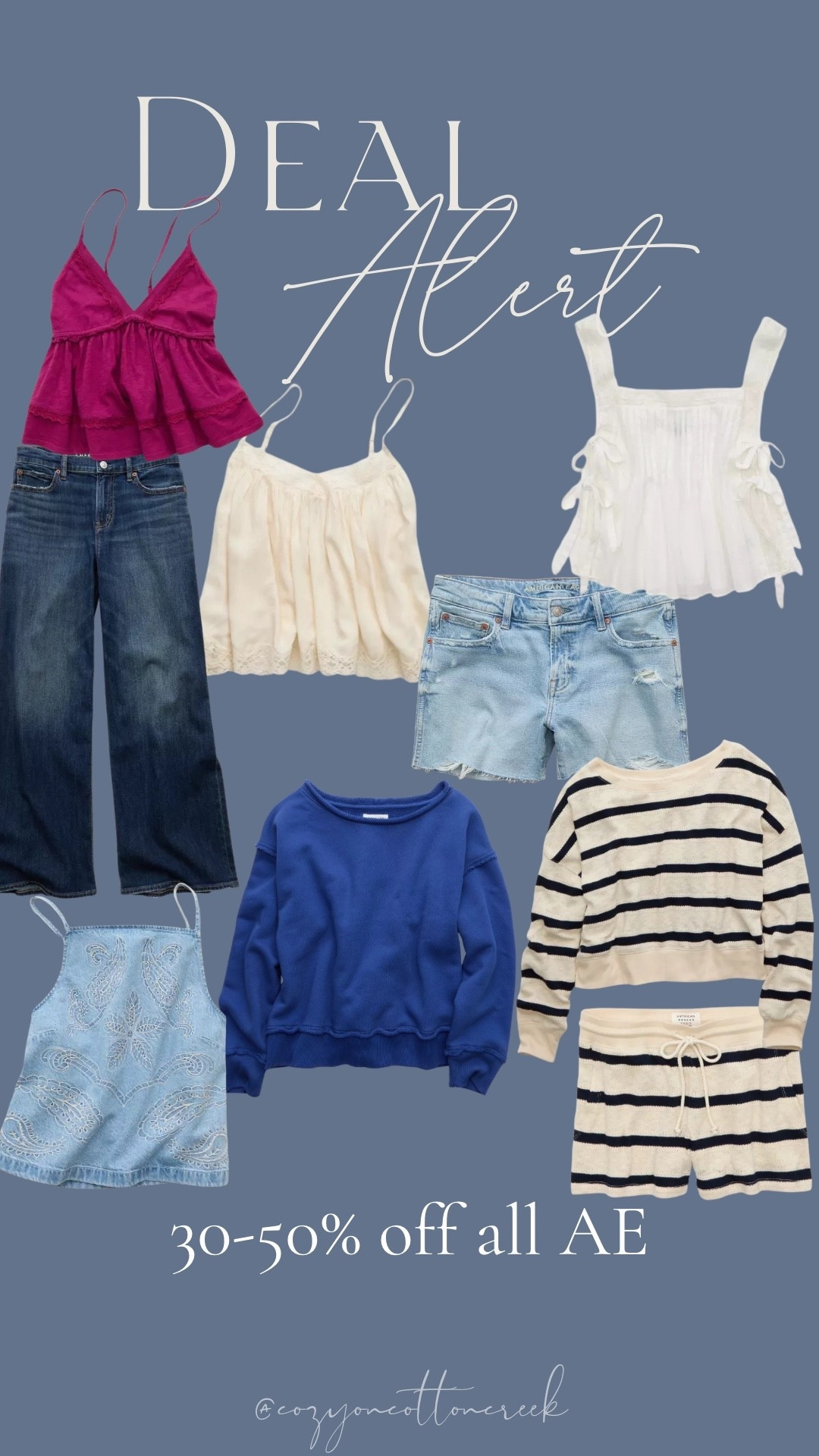 American eagle 30-50% off 
Memorial Day weekend sale!

#LTKSaleAlert #LTKSeasonal #LTKPetite