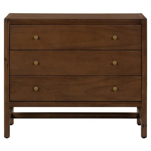 Timmy Rustic Lodge Brown Acacia Wood Nightstand | Kathy Kuo Home