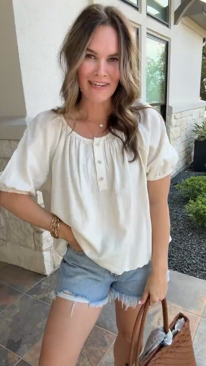 This top is so well made in a breathable linen material, perfect for summer. This color is sold out, but it comes in a really pretty yellow and also black! Such an easy, throw-on-and-go piece 

#LTKmomlife #LTKgrwm #LTKootd