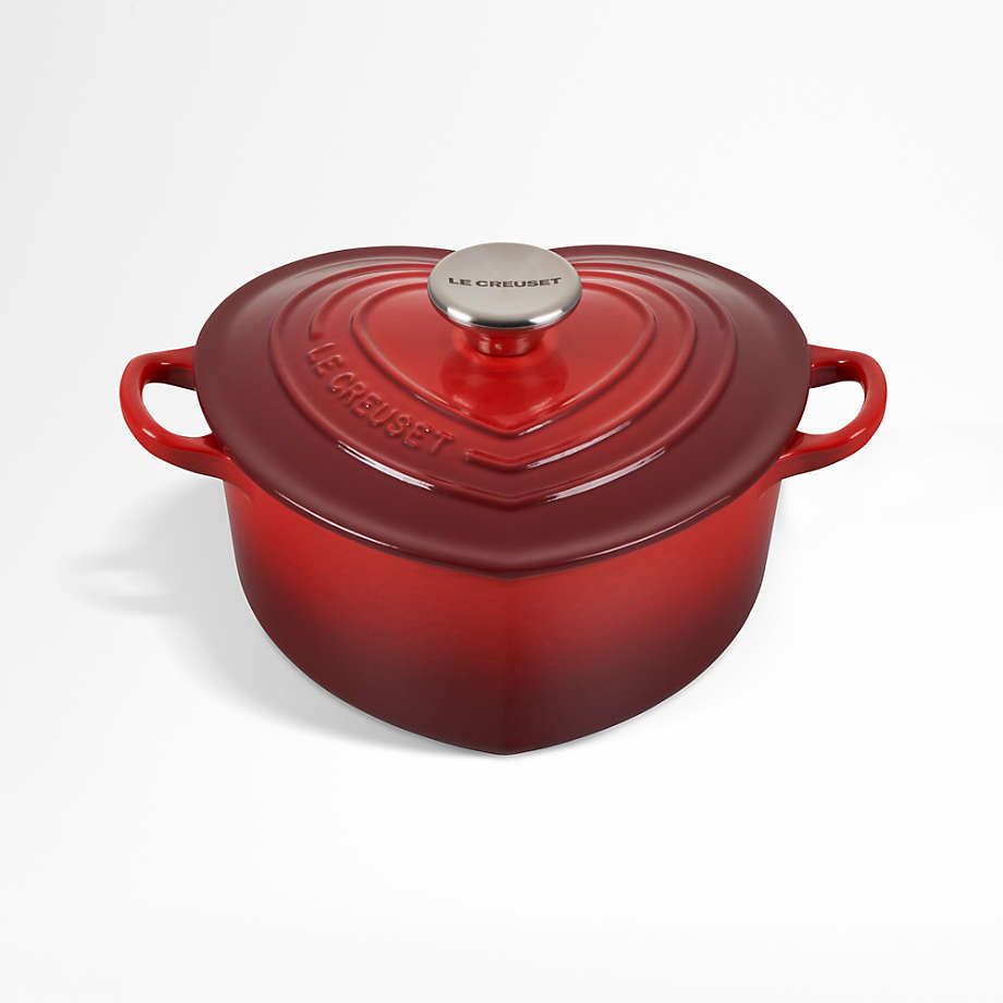 Le Creuset 2.25-Qt. Licorice Black Enameled Cast Iron Heart Dutch Oven | Crate & Barrel | Crate & Barrel