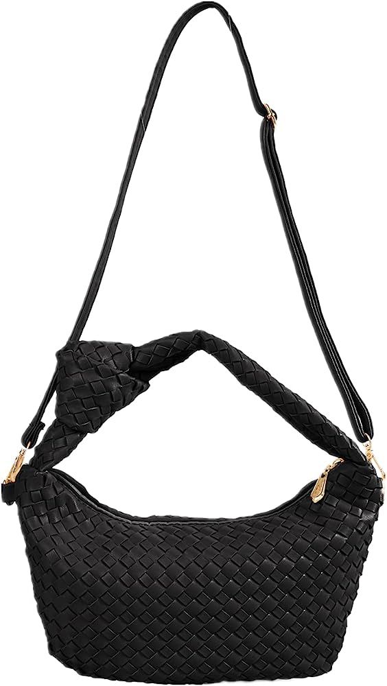 Women's Soft Faux Leather Tote Bag Top Handle Shoulder Bag Satchel Large Capacity Handbag (X/Blac... | Amazon (US)