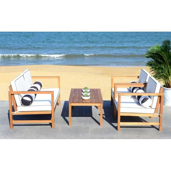 Crocett 4 Piece Sofa Seating Group with Cushions | Wayfair North America