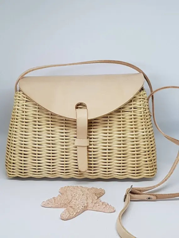 Excellent Quality WICKER BAG With Shoulder Strap - 100% Ecologic - made in Spain - www.mumico.es | Etsy (US)