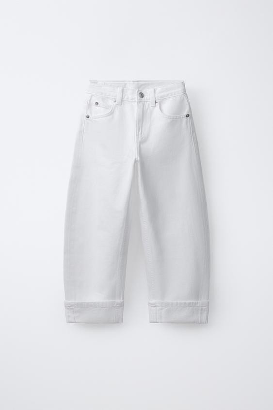 BARREL JEANS WITH CUFFED HEM | Zara Canada