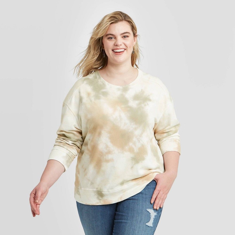 Women's Plus Size Sweatshirt - Universal Thread Neutral 3X, Women's, Size: 3XL, MultiColored | Target