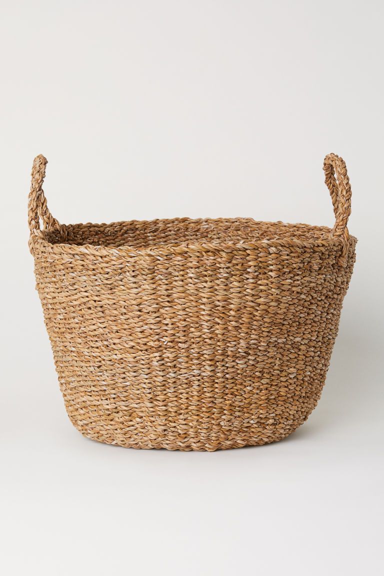 H & M - Large Braided Storage Basket - Beige | H&M (US)