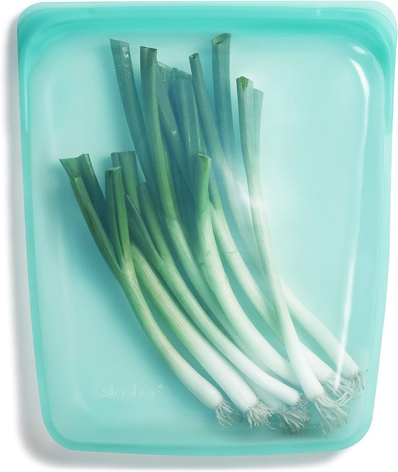Stasher 100% Silicone Food Grade Reusable Storage Bag, Aqua (1/2 Gallon) | Plastic Free Lunch Bag... | Amazon (US)