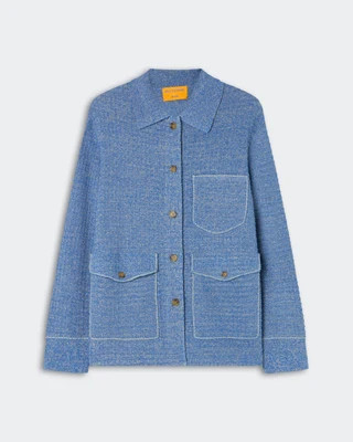 Waffle Jacket - Delft Blue/Sandstone | Guest In Residence