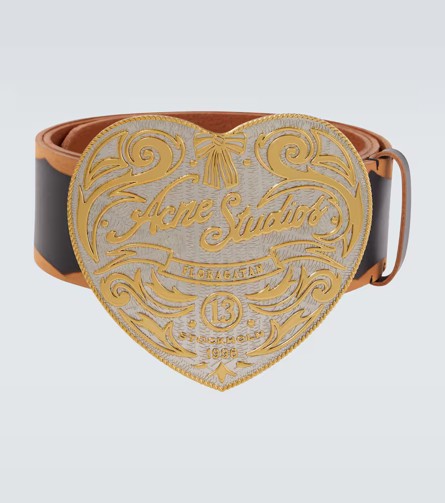 Acne Studios Logo leather belt | Mytheresa (INTL)