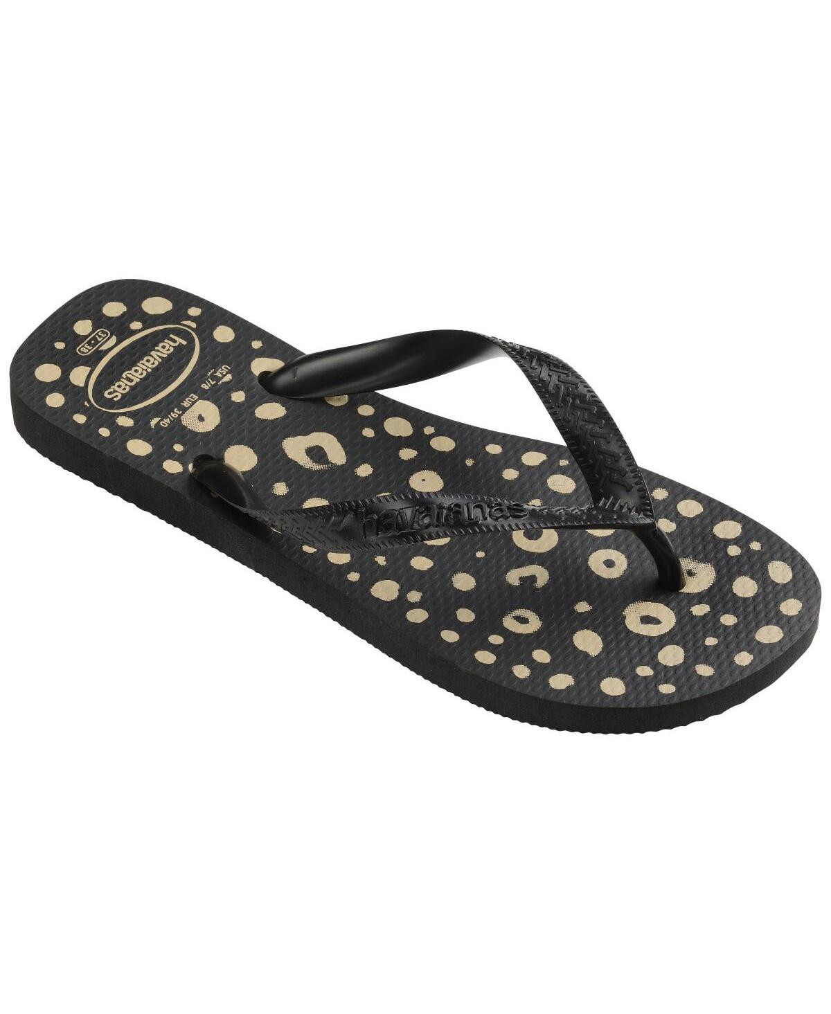Havaianas Women's Top Animals Round Toe Sandals - Black | Macy's