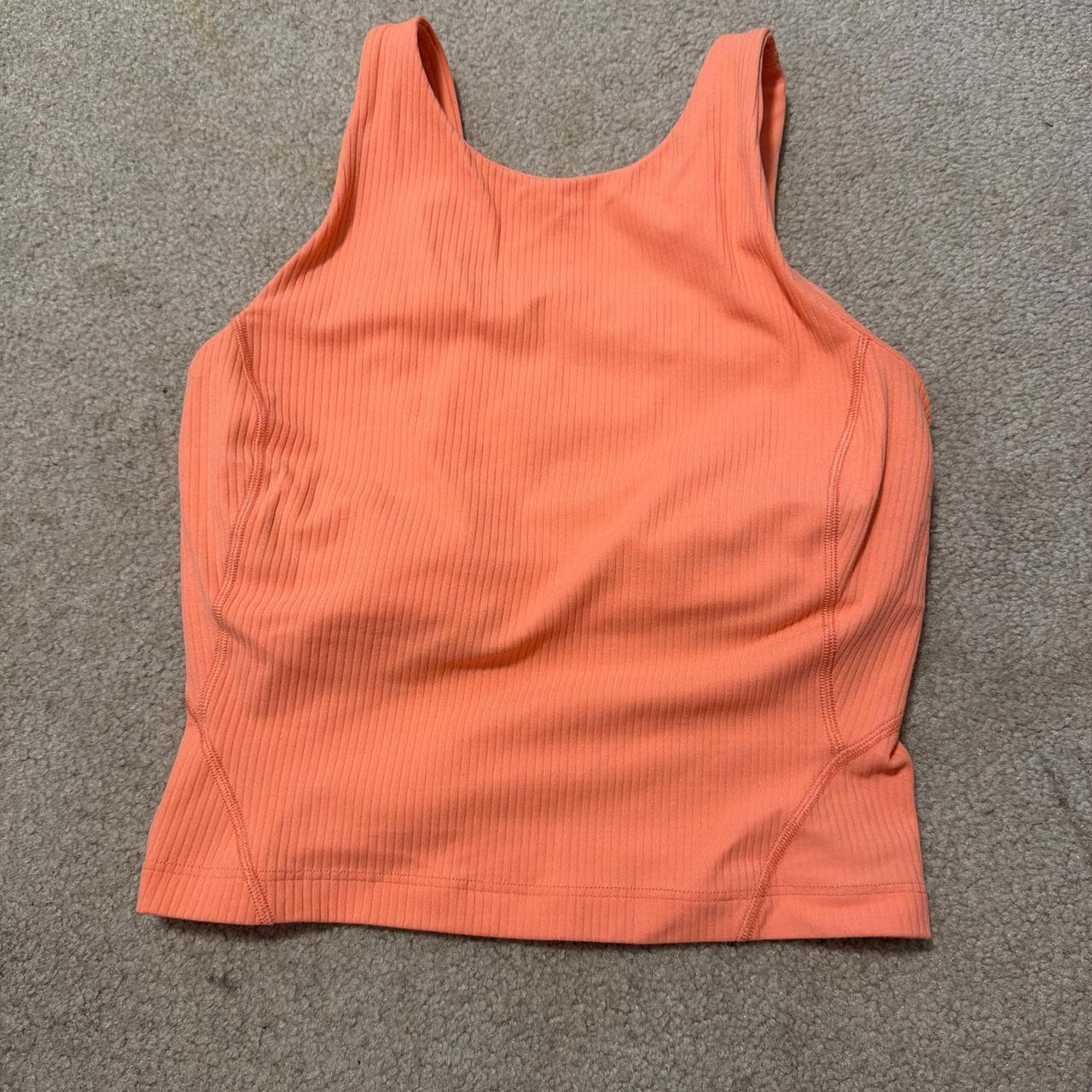 size 2 ribbed Lululemon coral high neck align tank | Depop | Depop US