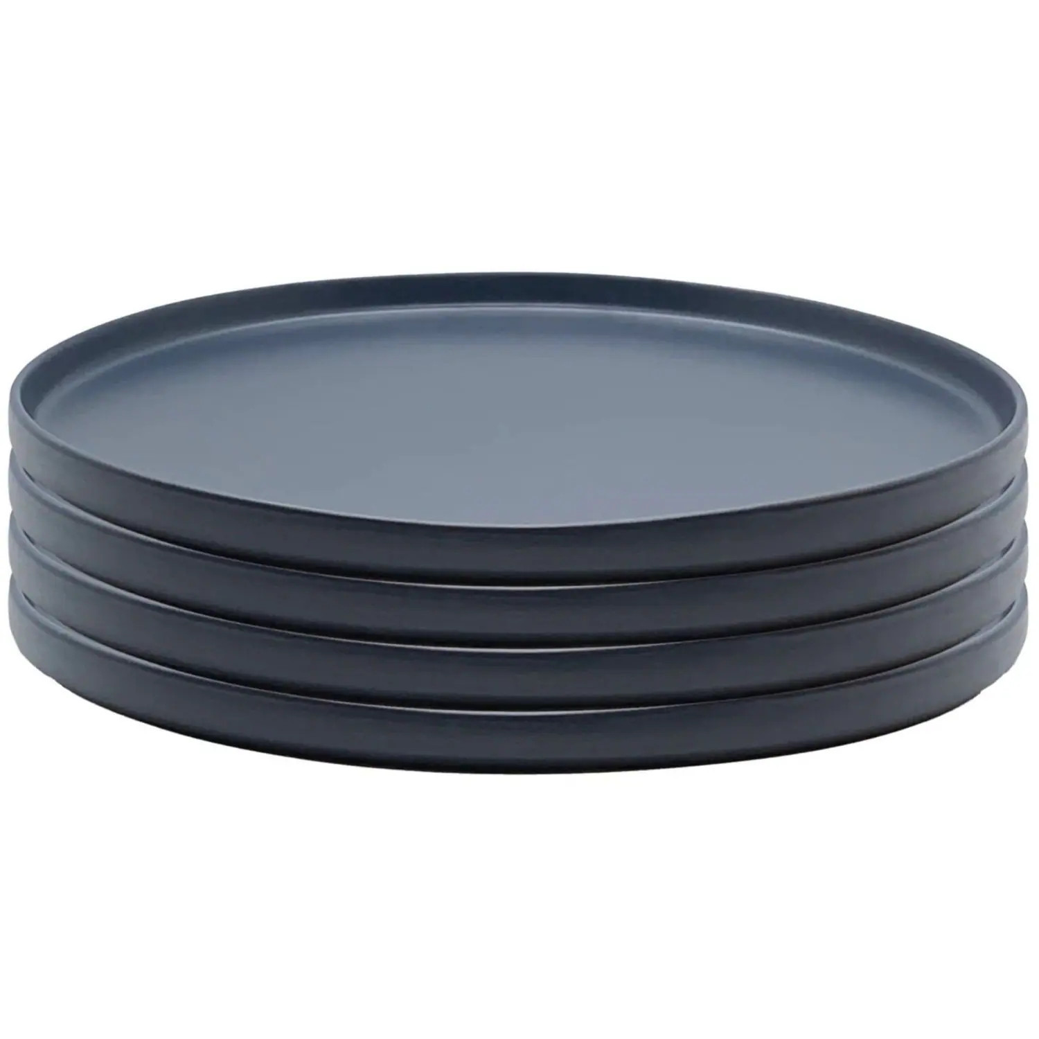 Zulay Kitchen The Rim Salad Plate Set of 4 Ceramic Stoneware Dining Plates one_size in Blue | 01-001-001 | Lowe's