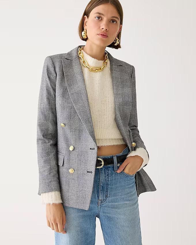 Brynn blazer in plaid English wool blend | J.Crew US