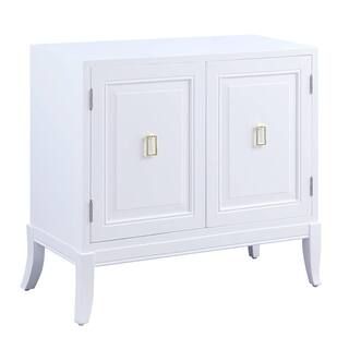 Acme Furniture Clem 36 in. White Rectangle Wood Console Table with 2 Doors AC00284 - The Home Dep... | The Home Depot