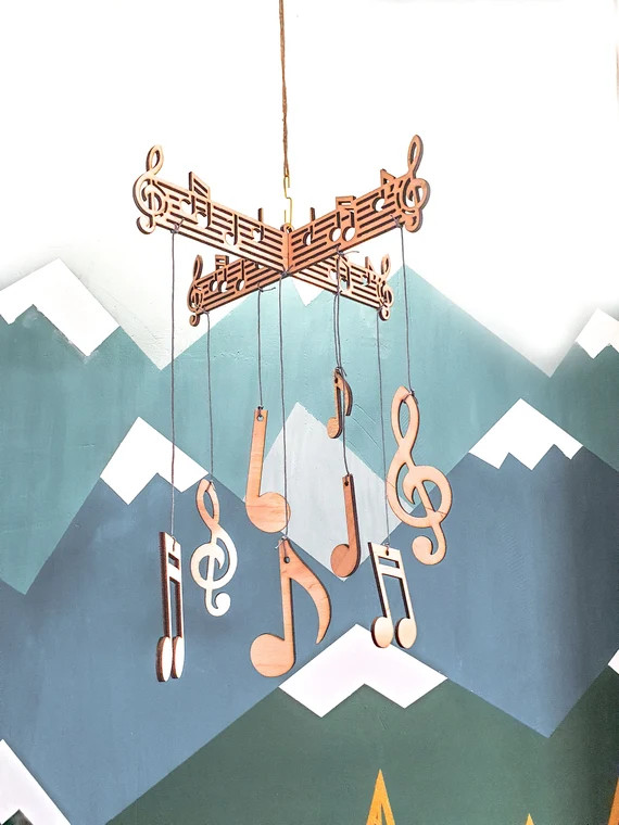 Music Note Hanging Crib Baby Mobile Notes on Stave Neutral | Etsy | Etsy (US)