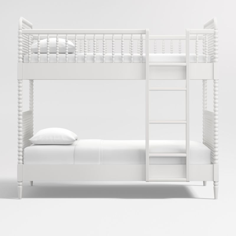 Jenny Lind White Wood Spindle Kids Twin Bunk Bed | Crate & Barrel