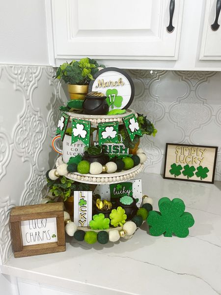 Three tiered tray decor ideas for St Patrick’s Day and Easter 🐣 brianna k spring clean and decorate with me 🌸 use code BITSOFBRI15 for 15% off your order from Sweet Hometown Co on Etsy!

#LTKSeasonal #LTKhome #LTKFind