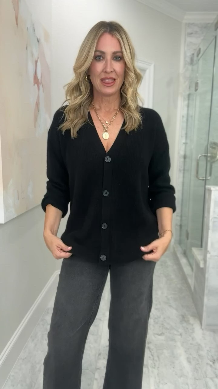 This black cardigan is one of those pieces that makes getting dressed so easy. Love it with grey denim and layered gold jewelry for a simple fall look.

black cardigan, fall cardigan, grey jeans, casual fall outfit, fall layers, everyday outfit, cardigan outfit, denim outfit, fall fashion, womens style, hauteandhumid

#LTKootd #LTKSeasonal #LTKOver40