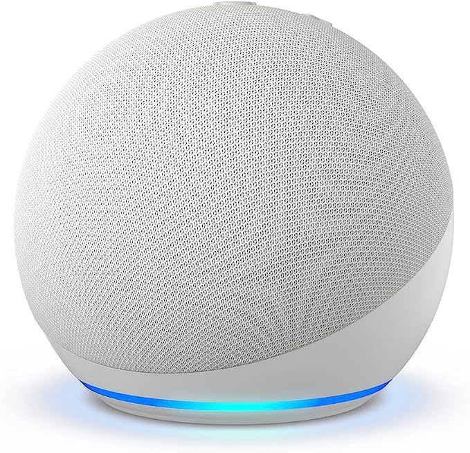 All-New Echo Dot (5th Gen, 2022 release) | Smart speaker with Alexa | Glacier White | Amazon (US)