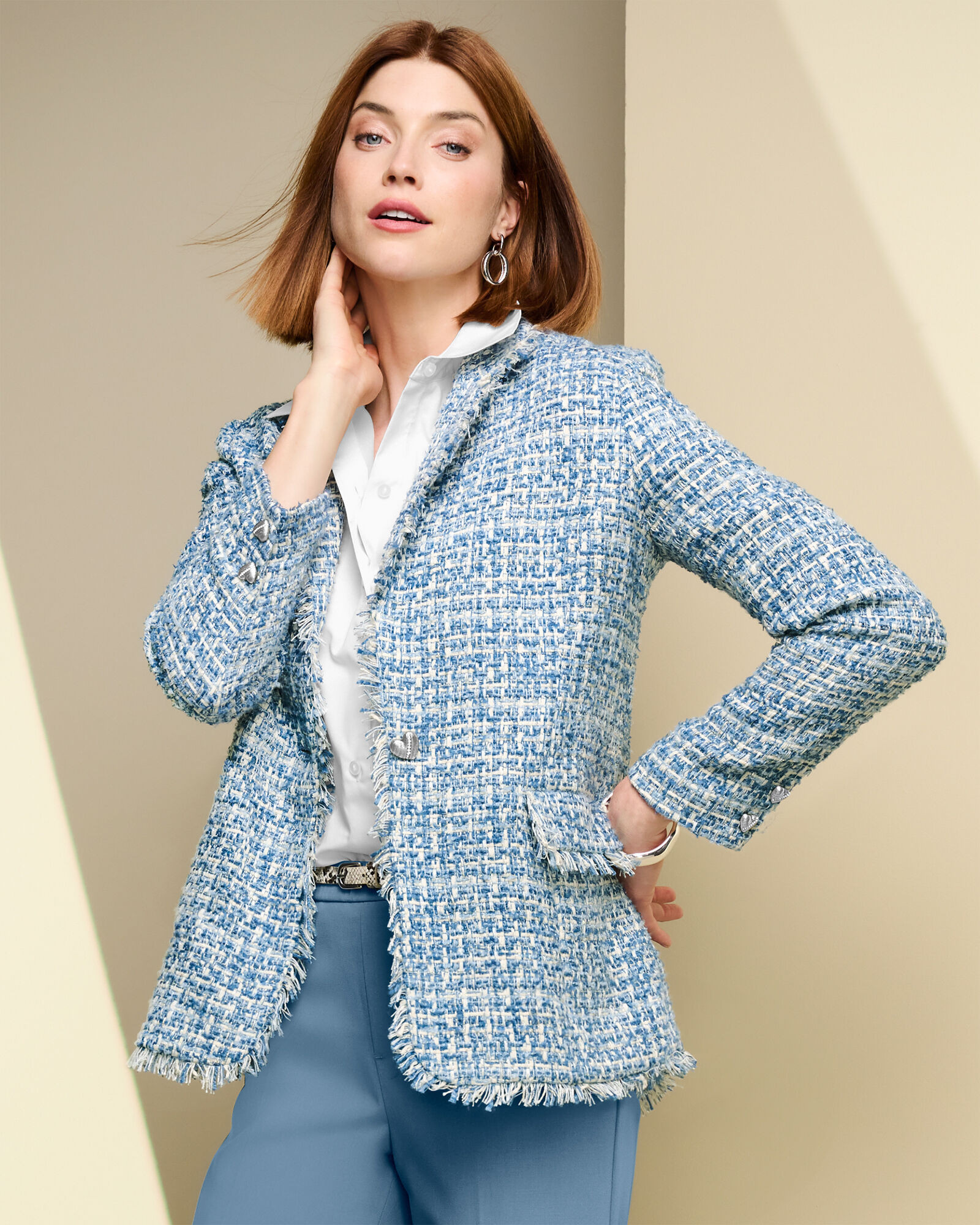 Blair Women's Versailles Tweed Blazer - Multi - PL - Petite | Blair