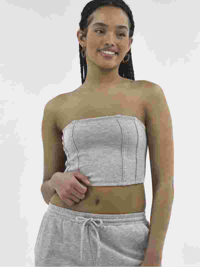 No Boundaries Tube Top and Cargo Sweatpants Set, 2-Piece, Women's | Walmart (US)