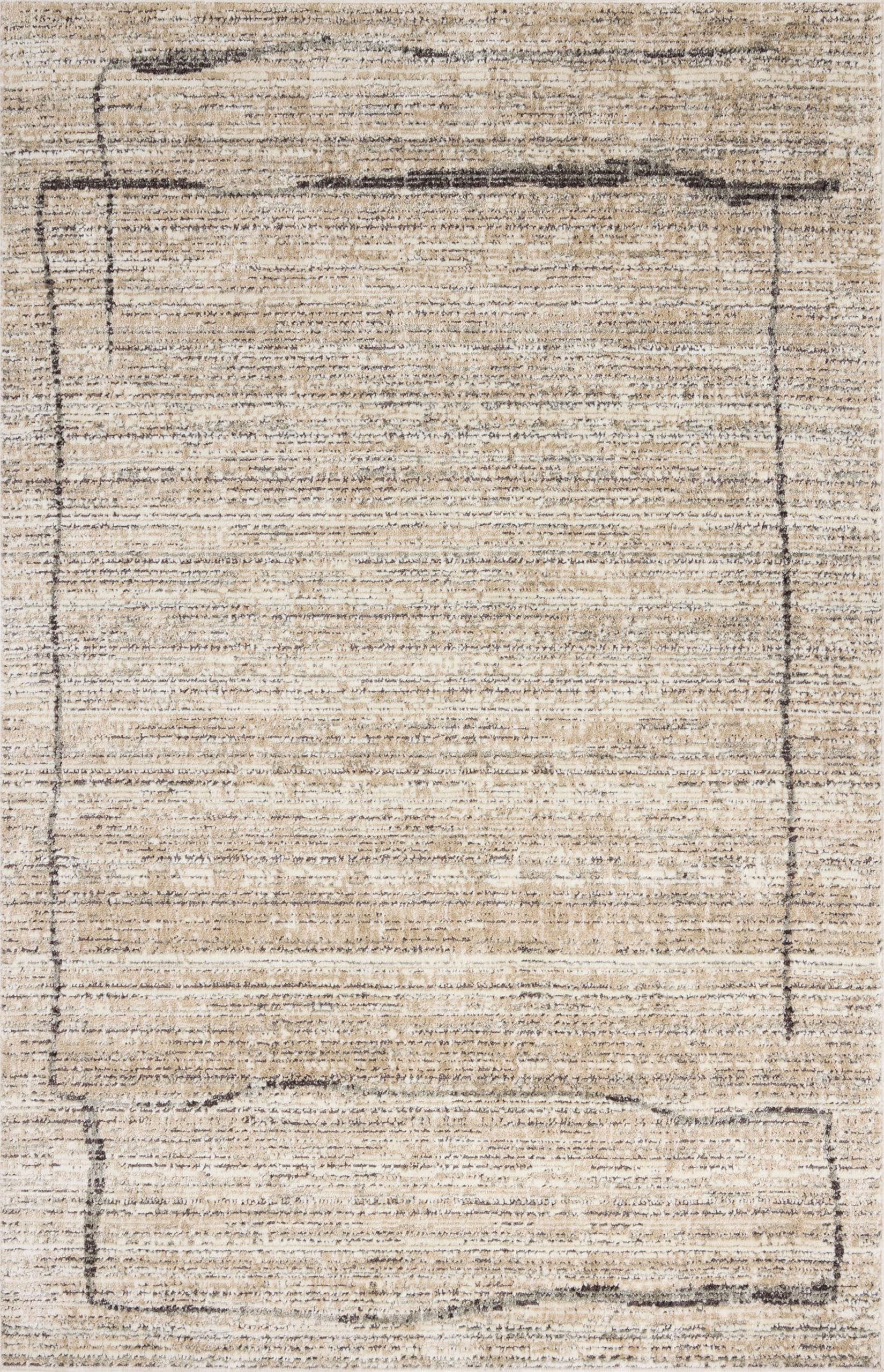 Loloi Bleecker Collection Area Rug, 6'-7" x 9'-3", Natural/Charcoal | Amazon (US)