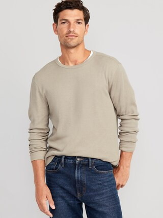 Long-Sleeve Built-In Flex Waffle-Knit T-Shirt for Men | Old Navy (US)