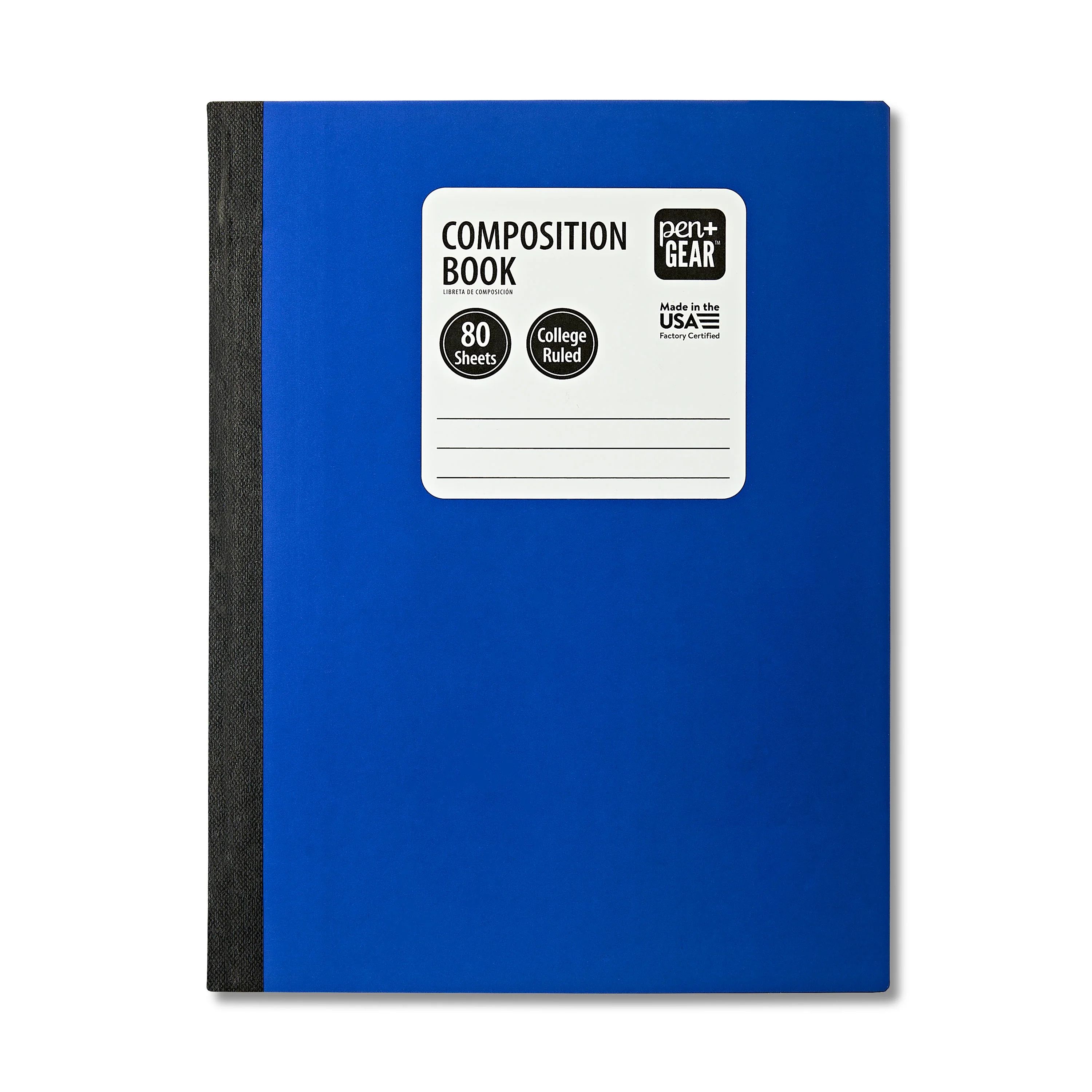 Pen+Gear College Ruled Composition Book, 7.5" x 9.75", Blue, 80 Sheets | Walmart (US)