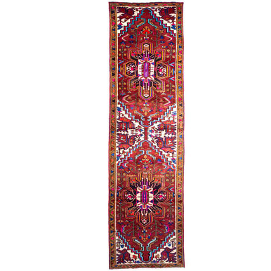 9' 10'' x 2' 7'' Karaja Authentic Persian Hand Knotted Area Rug - 112966 | Los Angeles Home of rugs