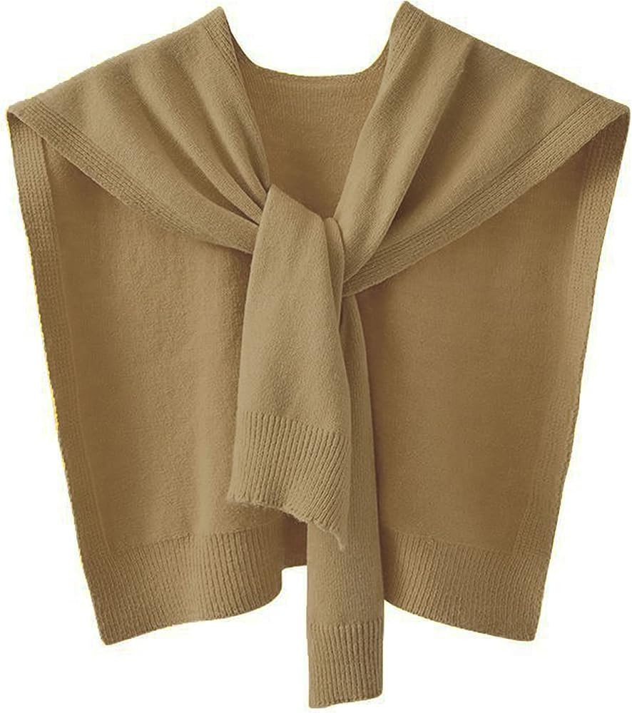 Zontroldy Women's Fashion Sweater Knitted Knotted Shawl Wraps Cape Tops Blouses | Amazon (US)