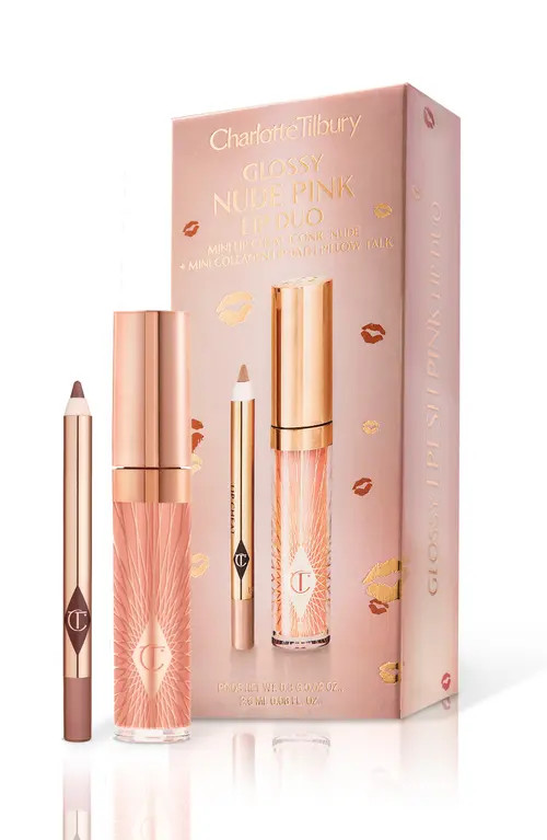 Charlotte Tilbury Glossy Lip Duo $28 Value in Nude Pink at Nordstrom | Nordstrom