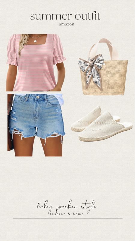 Summer outfit, all from Amazon!




Shortsleeved top, straw purse, jean shorts, slides, summer shoes, summer purse, summer shorts, summer tops, summer outfits

#LTKstyletip #LTKfindsunder100