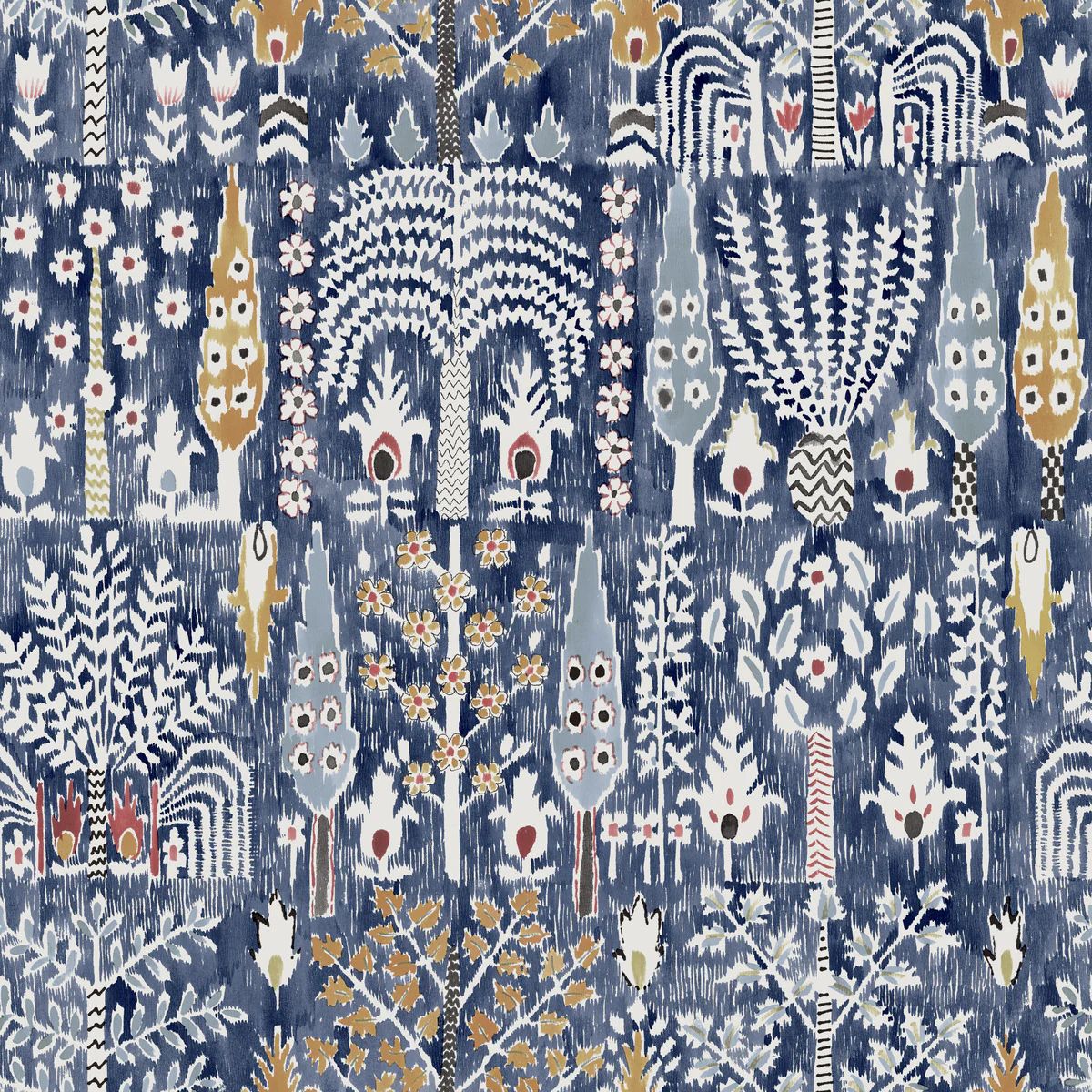 Persian Ikat Blue Peel & Stick Wallpaper by RoomMates for York Wallcoverings | Burke Decor