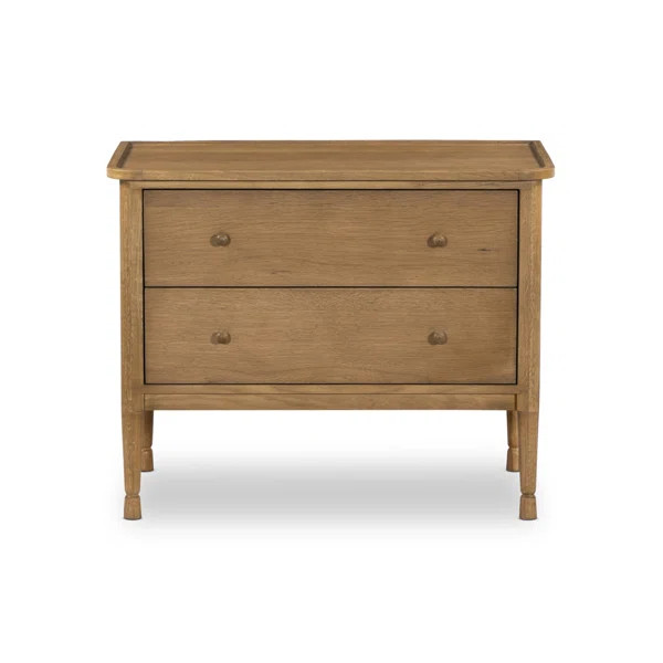 FRANNY 2 - Drawer Solid Wood Nightstand | Perigold