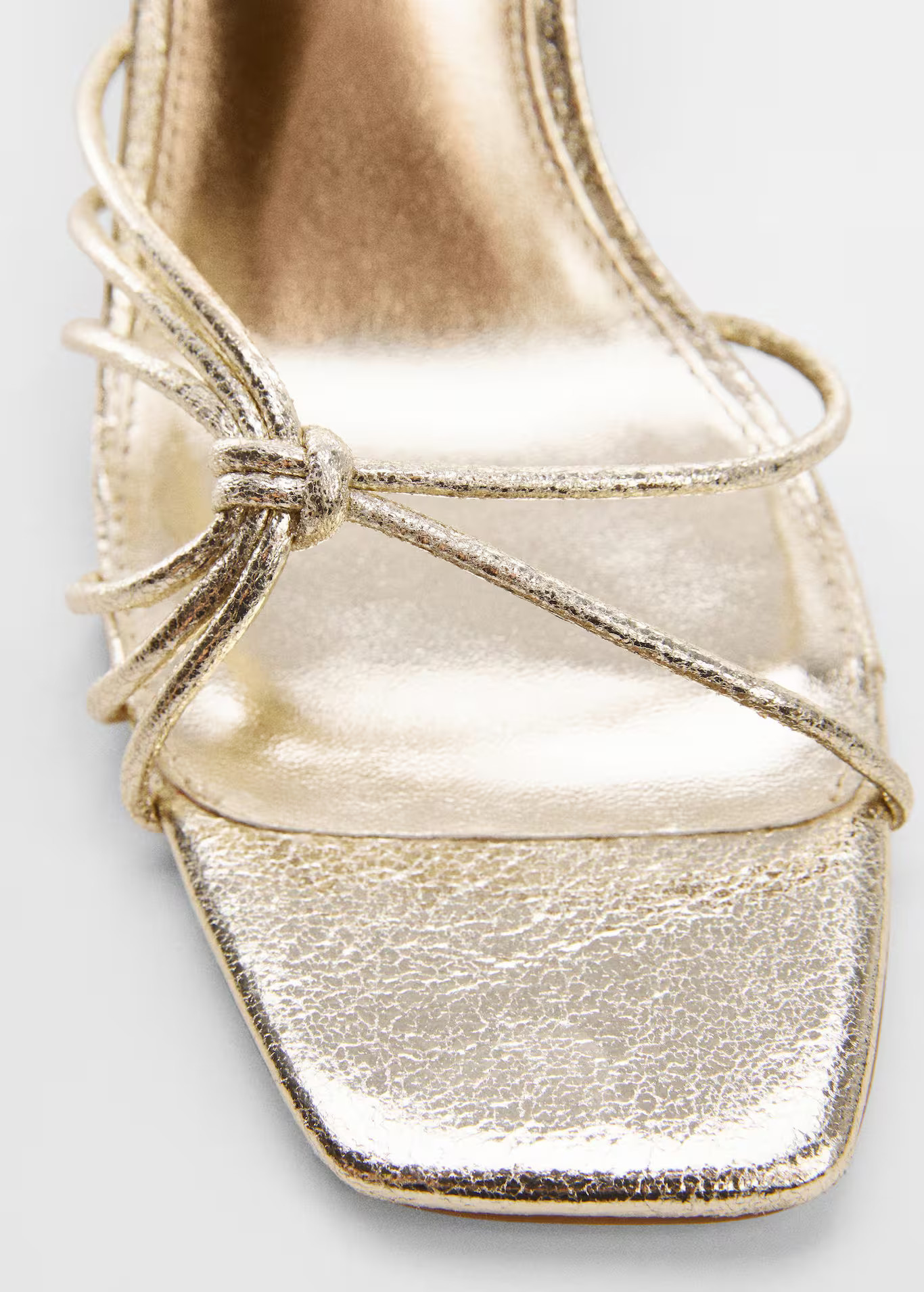 Metallic strappy heeled sandal -  Teenage girl | Mango Teen USA | MANGO (US)