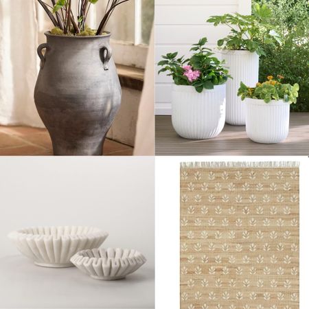 Spring finds including gorgeous planters, pretty bowls and vases and a jute rug for a steal!

#homedecor #springdecor #arearug #outdoordecor 

#LTKfindsunder100 #LTKSeasonal #LTKhome