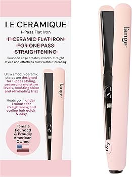 L'ANGE HAIR Le Ceramique 1-Pass Flat Iron Hair Straightener | Fast Heating Ceramic Flat Iron | Be... | Amazon (US)