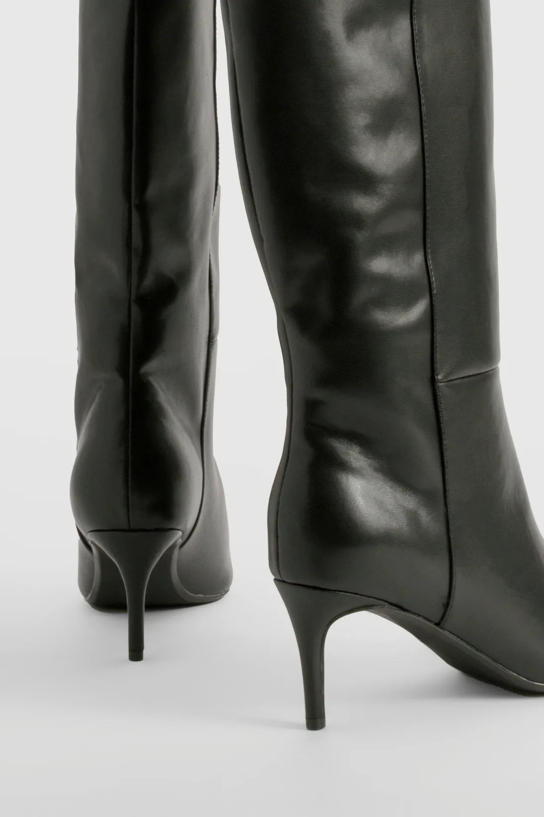 Curved Stiletto Knee High Boots | Boohoo.com (UK & IE)