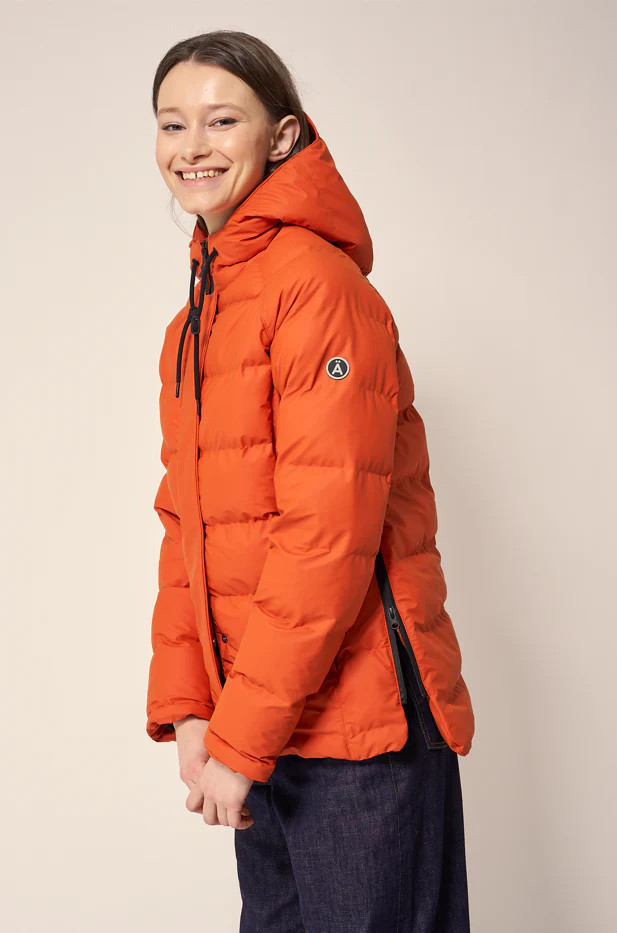 Woman's Puffer Jacket - Aike Burnt Orange | Tanta Wear